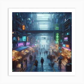 Futuristic City 4 Art Print