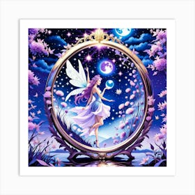 Fairy In The Moonlight 3 Art Print