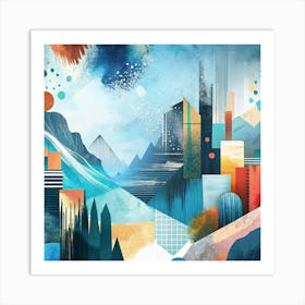 Abstract Cityscape 1 Art Print