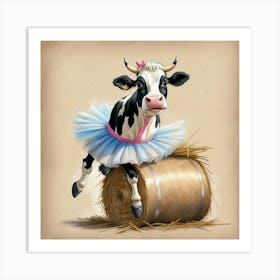 Ballet Cow 3 Art Print