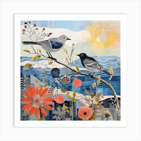 Bird In Nature Bluebird 2 Art Print