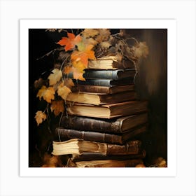 Autumn Books Art Print