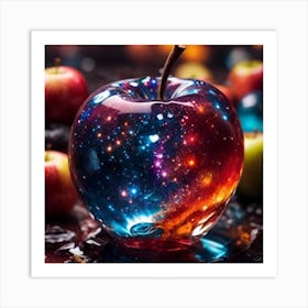 Galaxy Apple Art Print