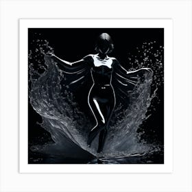Woman In Water 5 Art Print
