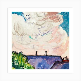 Clouds Over A House Art Print