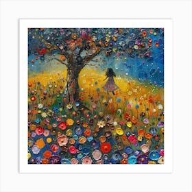 Button Tree Art Print