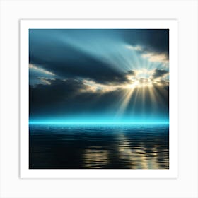 Sunrise Over The Ocean 1 Art Print