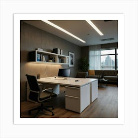 Modern Office 1 Art Print