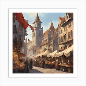 Medieval Market Art Print