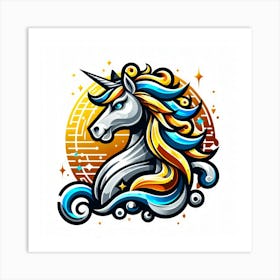 Creative Horse Beauty Illustration Nr 115 Art Print