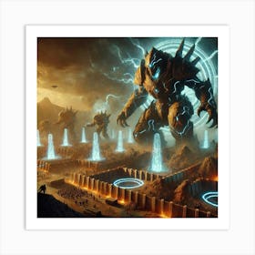 Elder Elementals Elemental Fortress Art Print