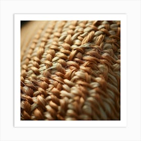 Close Up Of A Canvas Texture Showcasing Weaves And Imperfections Bathed In Soft Natural Light Hi 2 Art Print