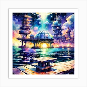 Alien City Art Print