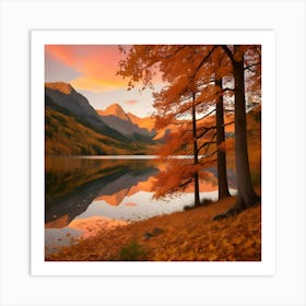 Autumn Lake Art Print