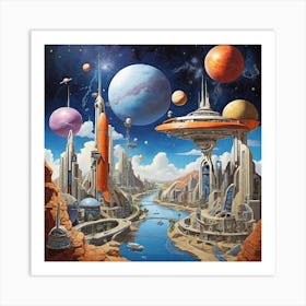 Space City 1 Art Print