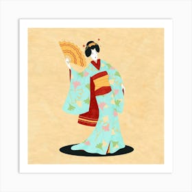 Geisha illustration Art Print