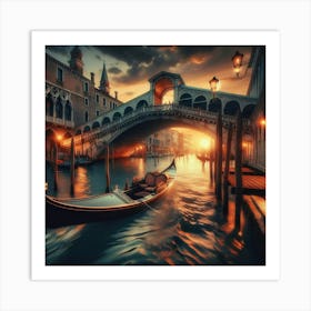 Gondola In Venice Art Print