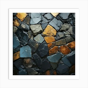 Abstract Stone Wall 3 Art Print