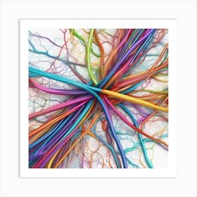 Colorful Wires 49 Art Print