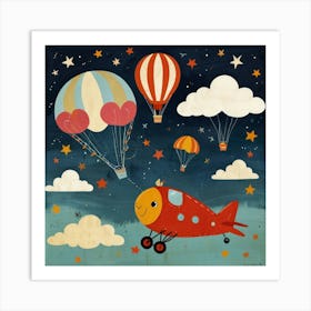 Default Happy Landing Nursery Art 2 Art Print