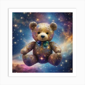 Teddy Bear In Space 20 Art Print