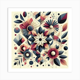 Abstract Floral Pattern Art Print