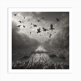 Birds In Flight 1 Art Print