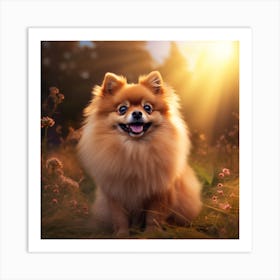 Pomeranian Dog 2 Art Print