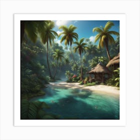 Tropical Island 4 Art Print