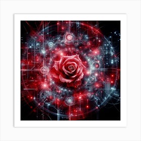Holographic Rose Art Print