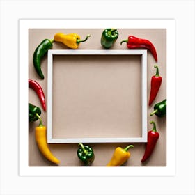 Peppers In A Frame 9 Art Print