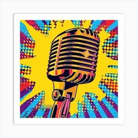 Pop Microphone Art Print