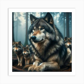 Luno the wolf Art Print