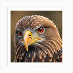 National Geographic Realistic Illustration Aigle D Or T Te En Gros Plan Portrait D Un Oiseau De Proie Gros Plan 1 1 Art Print