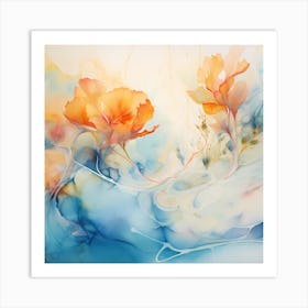 AI Celestial Canvas: Enigmatic Eden Art Print