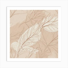 Feathers Wallpaper art print Art Print