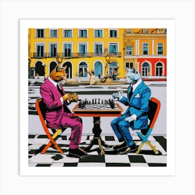 Chess Game Art Print