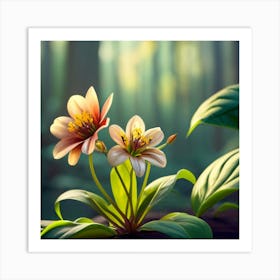 Flowers In The Forest Art Print