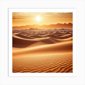 Sunset In The Desert 3 Art Print