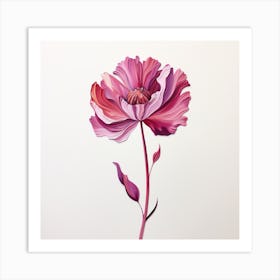 Pink Poppy Flower Art Print