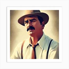 Man With A Mustache 1 Art Print