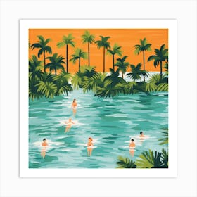 Swimming In The Tropical Sea Art Print