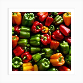 Colorful Peppers Art Print