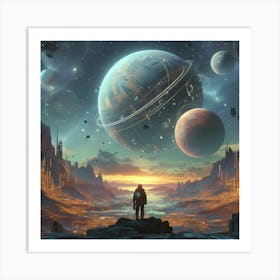 Space Landscape Art Print