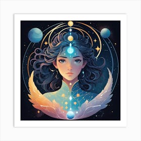 Graphic Design Astral Contemplation Art 3 Art Print