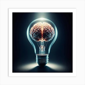 Brain In A Light Bulb 1 Art Print