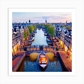 Amsterdam At Dusk 1 Art Print