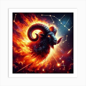 Zodiac Goat 8 Art Print