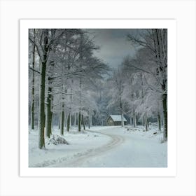 Winter Road Art Print