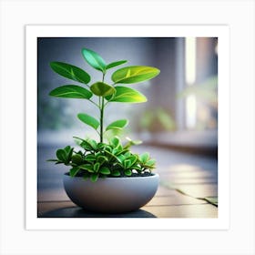 Small Plant In A Pot 1 Art Print